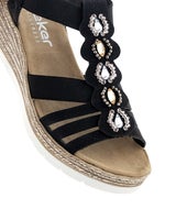 Rieker Svart Sandalett