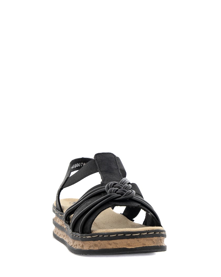 Rieker Svart Sandalett