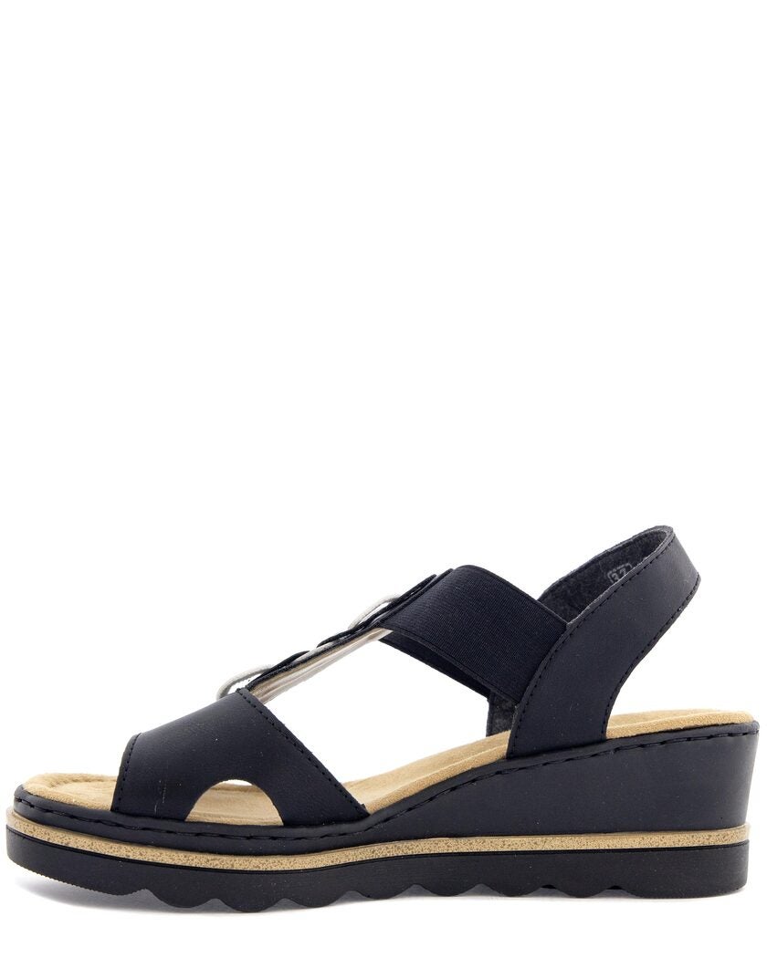 Rieker Svart Sandalett