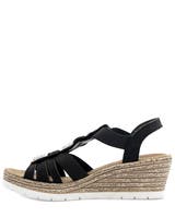 Rieker Svart Sandalett