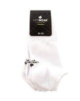 Vit strumpa ankel 3-pack