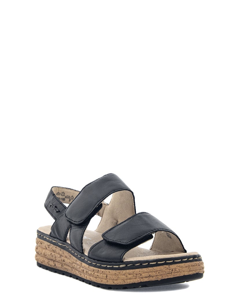 Rieker Svart Sandalett