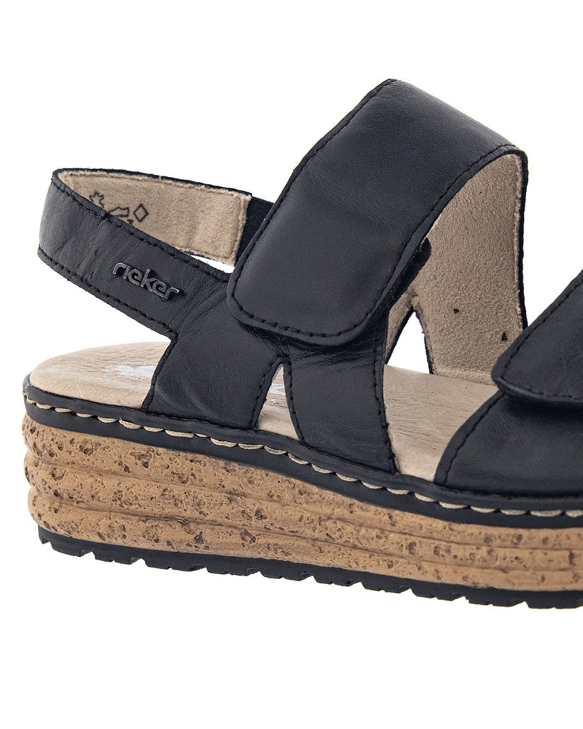 Rieker Svart Sandalett