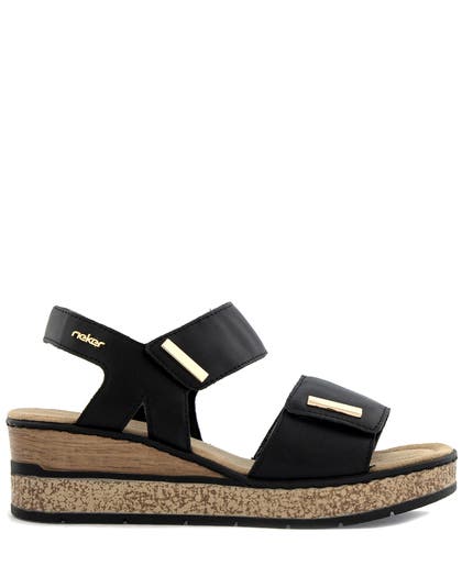 Rieker Svart Sandalett