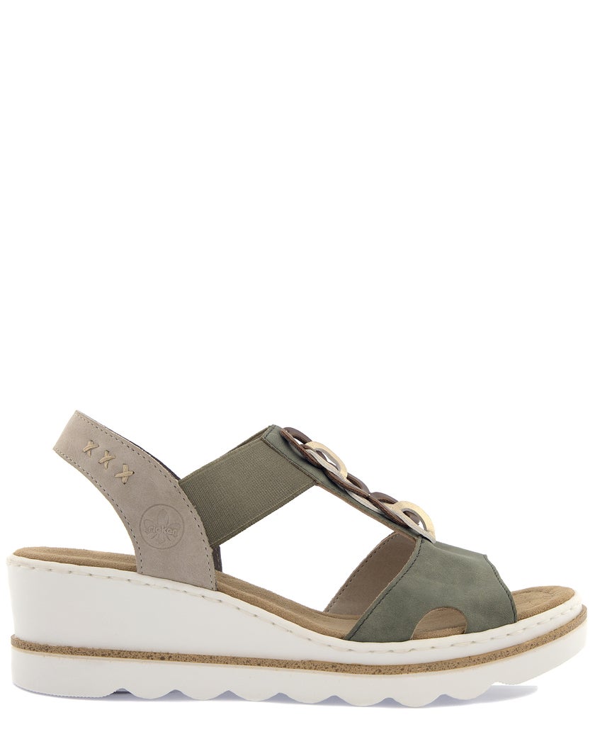 Rieker Grön Sandalett